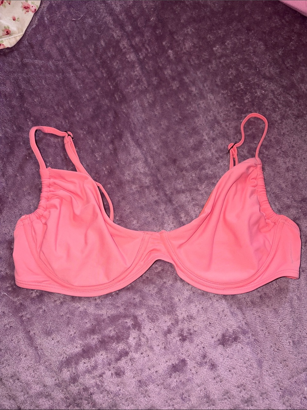 Garage Coral Pink Underwire Bikini Top